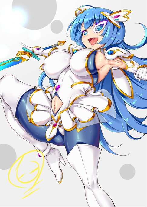 Skebのご依頼絵で
ヘソが見えるオリジナルの変身ヒロインちゃん。

pixivFANBOX https://t.co/1xYhpZjQDC 