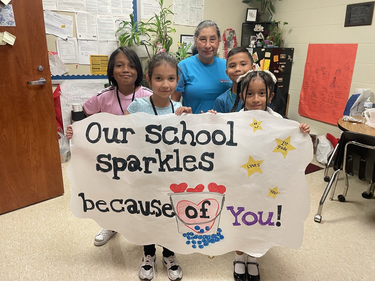 Here at Marcella First grade loves our custodians and all that they do! We treated them with a delicious breakfast tray and fruit punch! 💕 #firstgrade #marcella #aldine <a href="/EfrineRegino/">Mr. Regino</a> <a href="/MarcellaES_AISD/">Marcella Elementary</a>