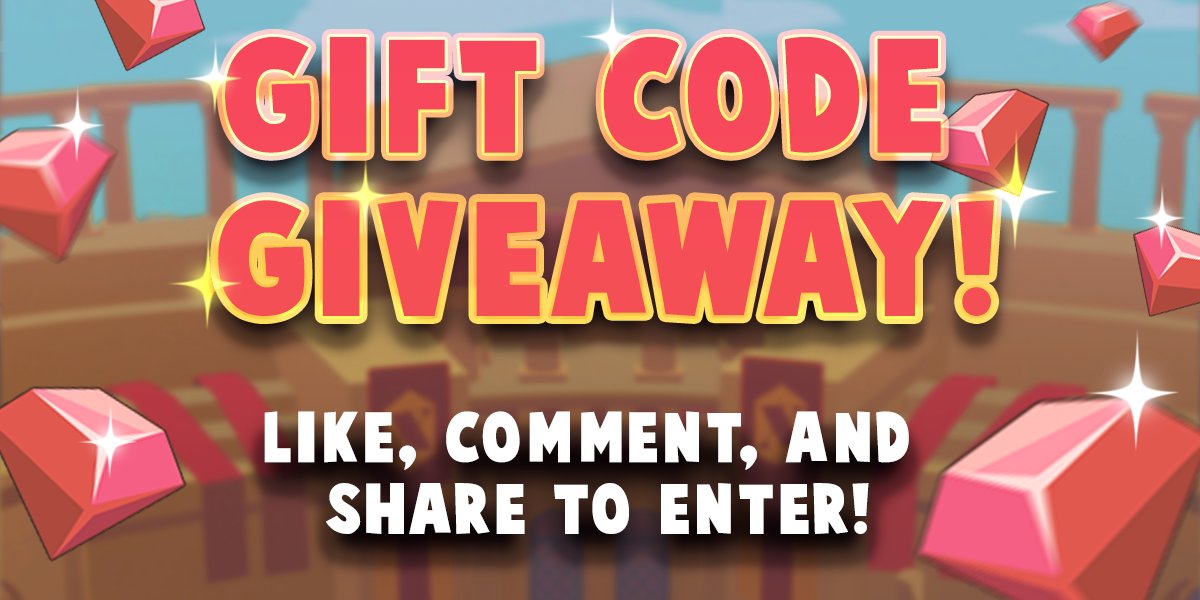 GladiatorsApp's tweet photo. ♦️GIFT CODE GIVEAWAY!💎 Make sure to like, comment, and SHARE to enter! 👇

#Gladiators #GladiatorsArena https://t.co/vdXKjjJI59