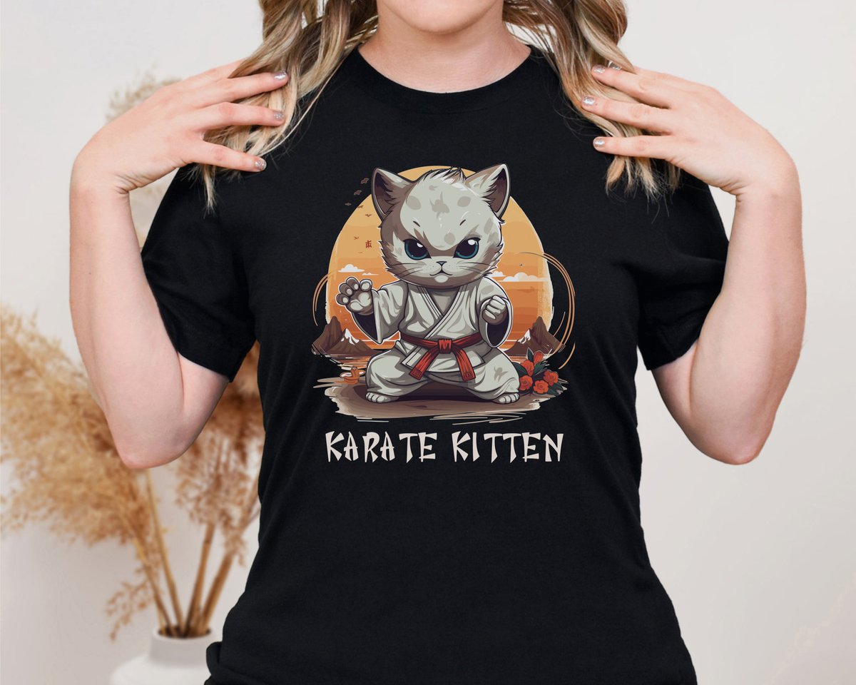 SillyPupCreate's tweet photo. Day 3 of #Shirtober is Martial arts.  Our entry is our Karate Kitten shirt.  Check it out on our #etsyshop: https://t.co/HeNHMHzX5p  @detourshirts  #CatsOnX  #cats #KarateKitten #tshirtshop #funshirts https://t.co/Ll5EyWRanW