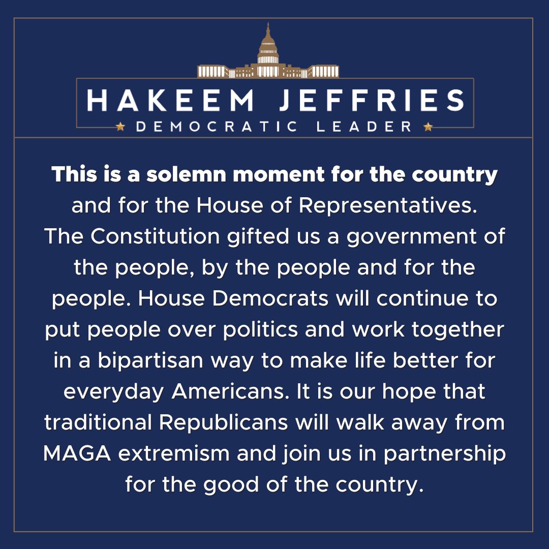 My statement in the aftermath of the Motion to Vacate the Chair.