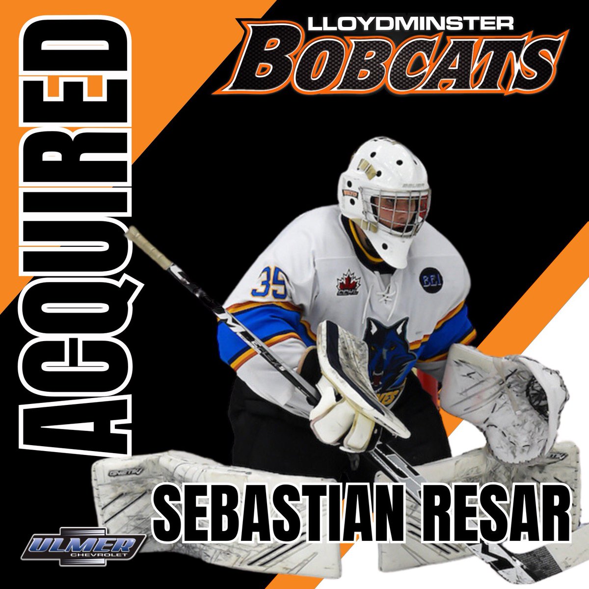 ALERT-> The Lloydminster Bobcats have acquired 20-year-old goalie Sebastian Resar from the Renfrew Wolves in the CCHL! Last season Resar played in 45 games and had a 2.28 goals against and a .913 save percentage. 
.
Details: lloydminsterbobcats.ca/bobcats-acquir…