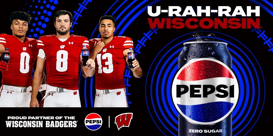 .@badgerfootball is better with Pepsi! Grab a @pepsi and GET LOUD the rest of the season! #OnWisconsin #PepsiPartner