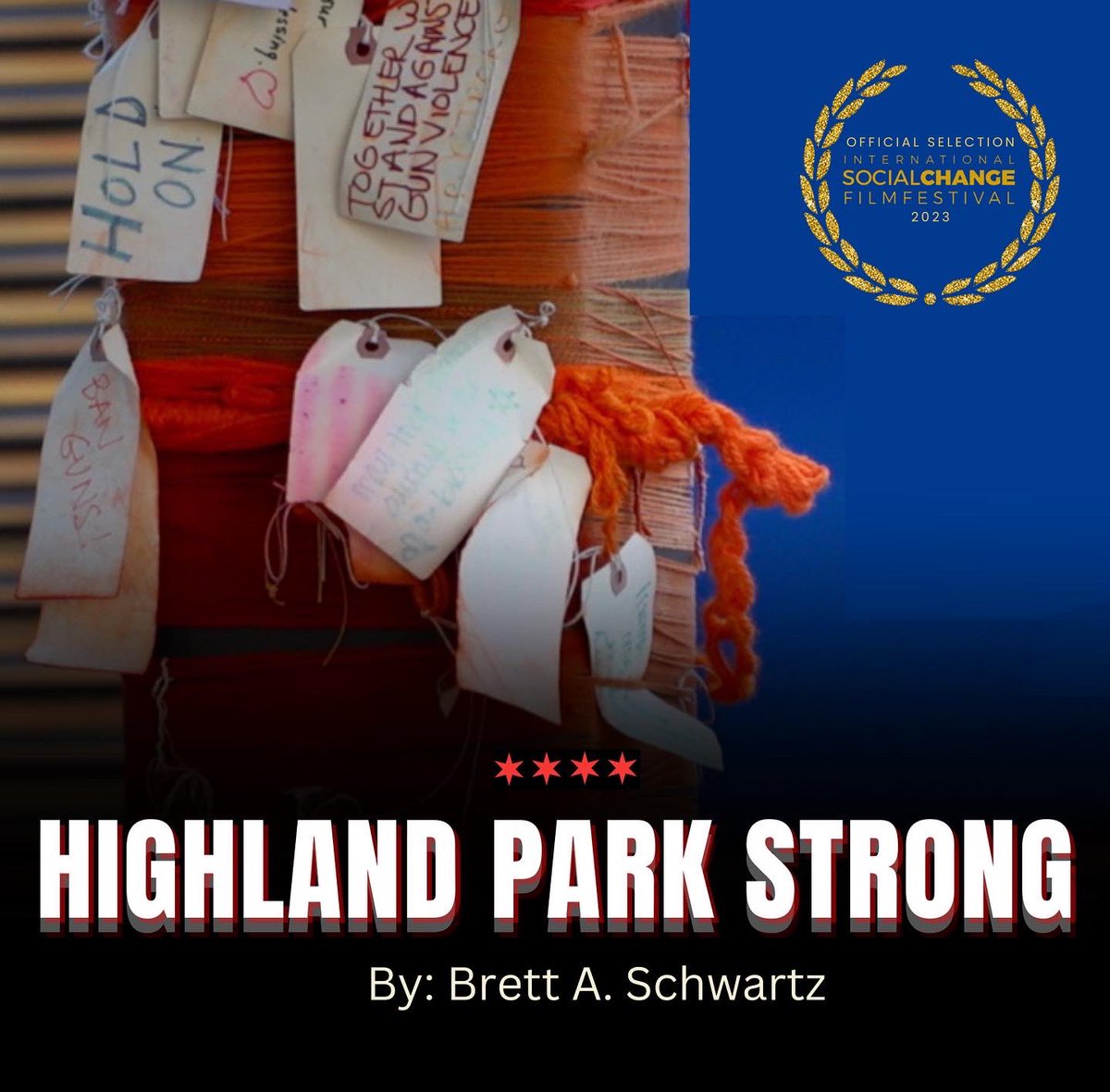 chisocialchange's tweet image. 🎬 Experience Brett Schwartz' film “Highland Park Strong” @StoryScreen this Sat. at CHANGEFEST a place where film inspires change. 

🗓️THIS WEEKEND Sat. Oct 7th
⏰12pm-6pm 
📍Doc Films located  inside The University of Chicago Ida Noyes Hall 1212 E 59th St #3

#changefest #art