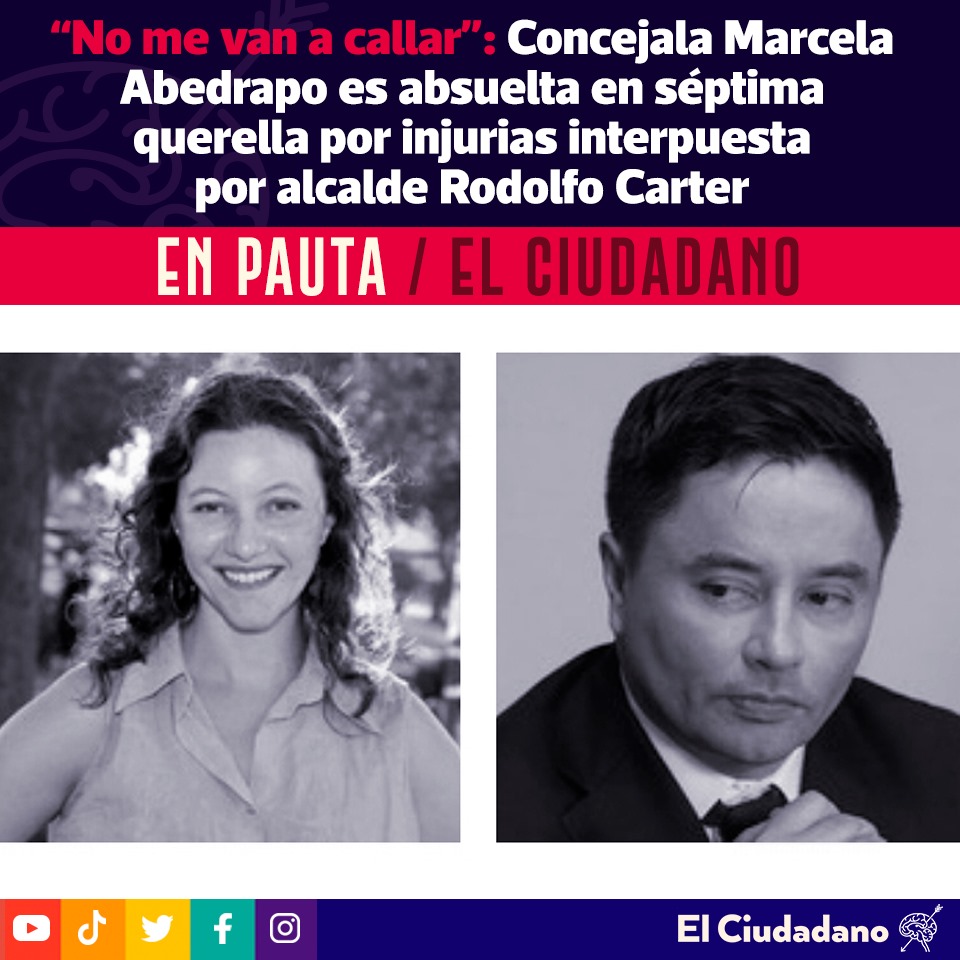 El_Ciudadano's tweet photo. Tras quedar absuelta, Abedrapo indicó que la "Municipalidad de La Florida tiene que hacer una evaluación del trabajo conjunto que realizó junto a Carabineros en el contexto del estallido social".
Puedes leer más👉https://t.co/yESruoNUvd
#laflorida #concejala #absuelta #carter https://t.co/tfpkGDL3fm