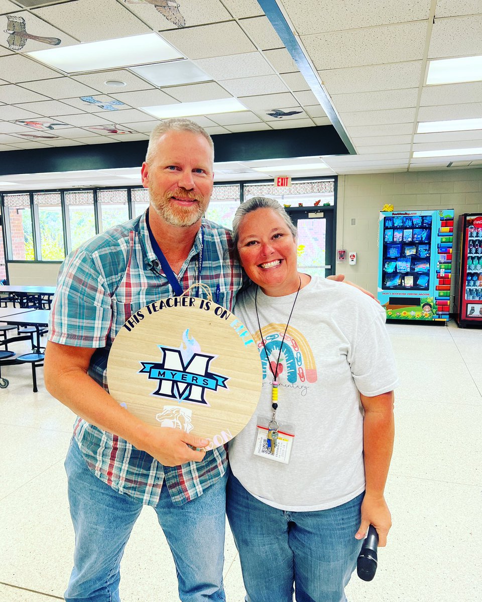 myerselementary's tweet photo. Congrats to Mr. Collins, this month’s teacher on F.I.R.E. We are thankful for all you do! #dragonpride https://t.co/OojTpBWc7S