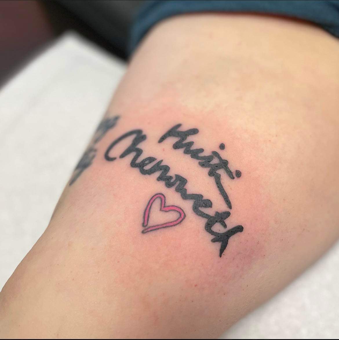 tonibisconti's tweet photo. @KChenoweth do you think it’s alarming that someone is a big enough fan to get your signature permanently tattooed on their arm (next to their defying gravity tattoo). Also, any pull w @idinamenzel to complete the look?? Asking for a friend… https://t.co/X2Xj2NTNgH