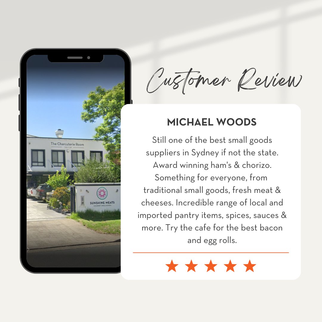 We're definitely feeling the love from our beautiful customers. Thank you all for your support!
#food #cafe #restaurant #sydneyeats #sydneyfoodie #sydneycafe #deli #sunshinemeats #thecharcuterieroom #milperra #sydney #westernsydney #testimonial #customerreview #review