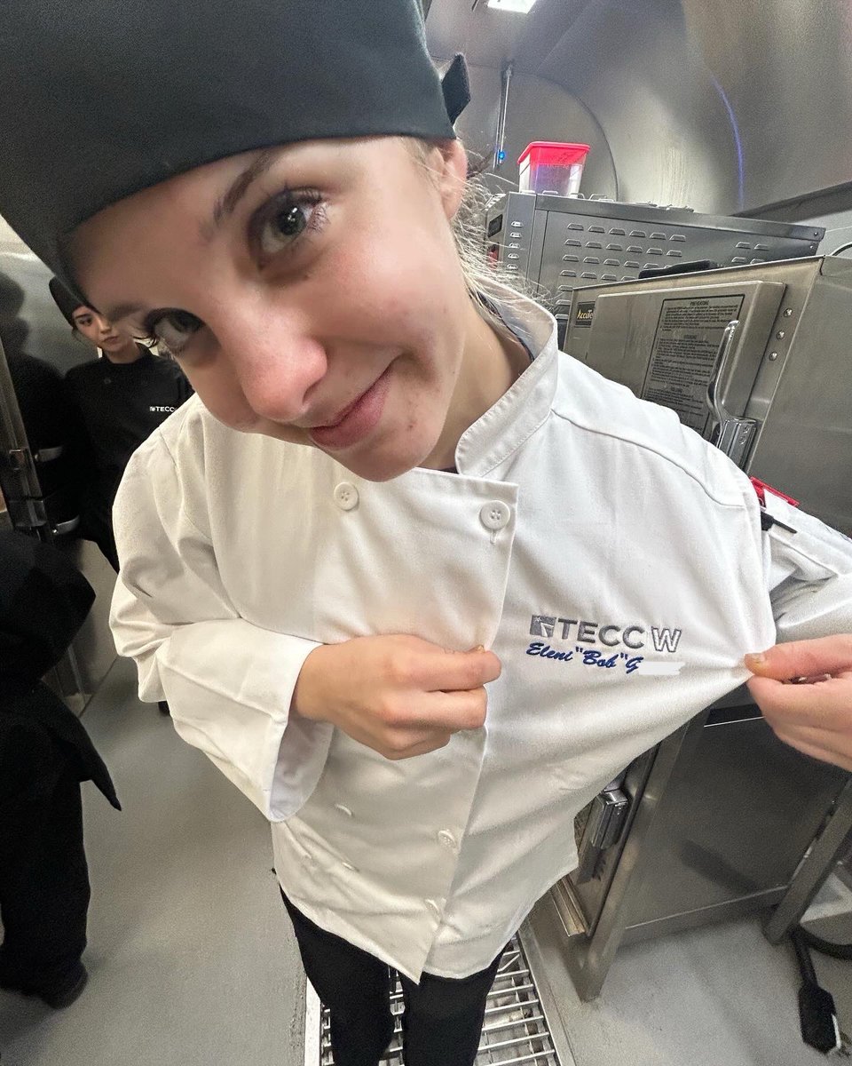 Congratulations to Student Sous Chef, 'Bob,' who earned this position with her hard work and dedication to the program, and to @TECCwest!