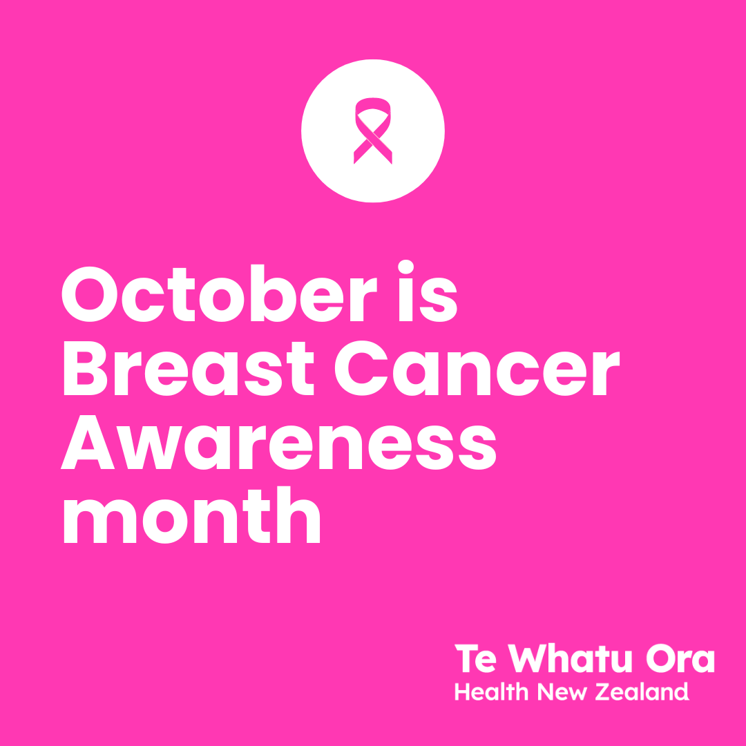 HNZSouthern's tweet photo. It's Breast Cancer Awareness Month. Early detection and treatment can save lives 🎀 Women aged between 45 and 69 years can get a free mammogram every 2 years. To learn more about breast cancer symptoms and more about mammograms, go to https://t.co/pLu7C78yWL
#TimeToScreen https://t.co/Yq44ZXw9ye