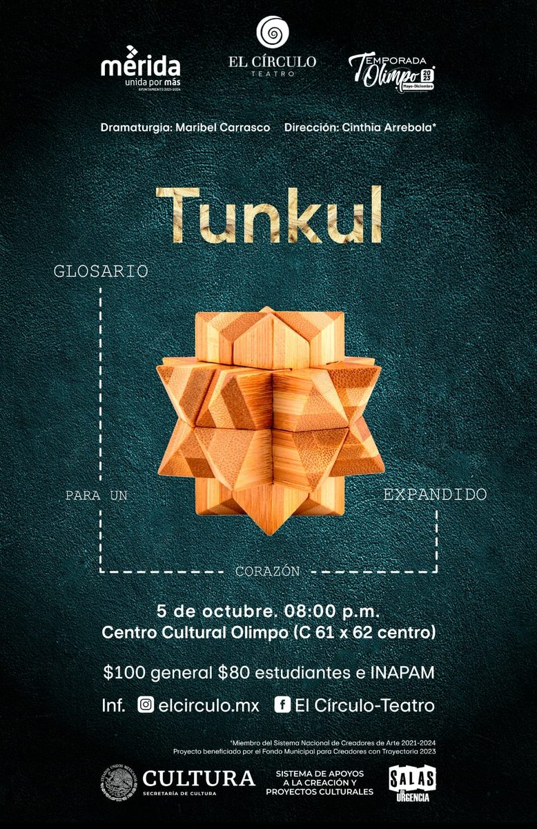 MeridaCultura1's tweet photo. 🎼🎭El talento de la comunidad artística está presente en la #TemporadaOlimpo2023
Entra a https://t.co/ogwnDGUhR6 y arma tu agenda para disfrutar cultura y arte. #Tunkul #Teatro #CuentosMusicales @RenanBarrera https://t.co/4CuOqG8U0Y