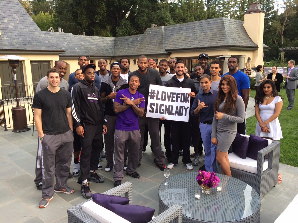 Kings_6thMan's tweet photo. 10 years ago, I tweeted that my wife had breast cancer and asked for everyone to send #LoveForSignLady. The messages we received from @SacramentoKings fans, staff and players were unbelievable! I have no doubt that all the LOVE helped us get thru it all. THANK YOU! 💜💕💜 https://t.co/gCXSbdPy8m