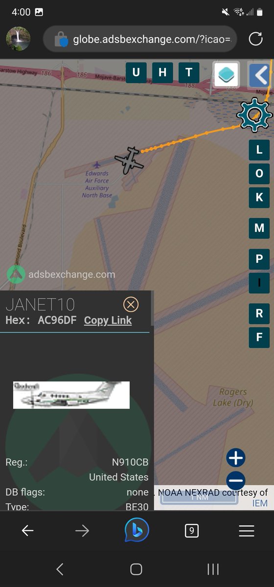 norb420's tweet photo. #AC96DF as #JANET10 From NAWC China Lake to Edwards AFB North Base🤔😶‍🌫️🤫. https://t.co/Kvi6uzmqFv