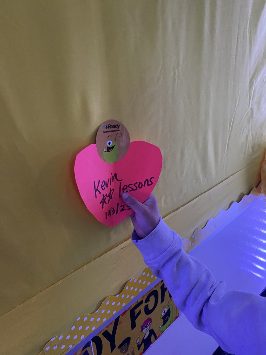 Students make weekly #iReady goals and when they meet it they get a heart and place it on the board.  Their first few goals have to be attainable in a timely manner so students could feel the immediate feedback and will look forward to the next goal setting!  <a href="/CurriculumAssoc/">Curriculum Associates</a>