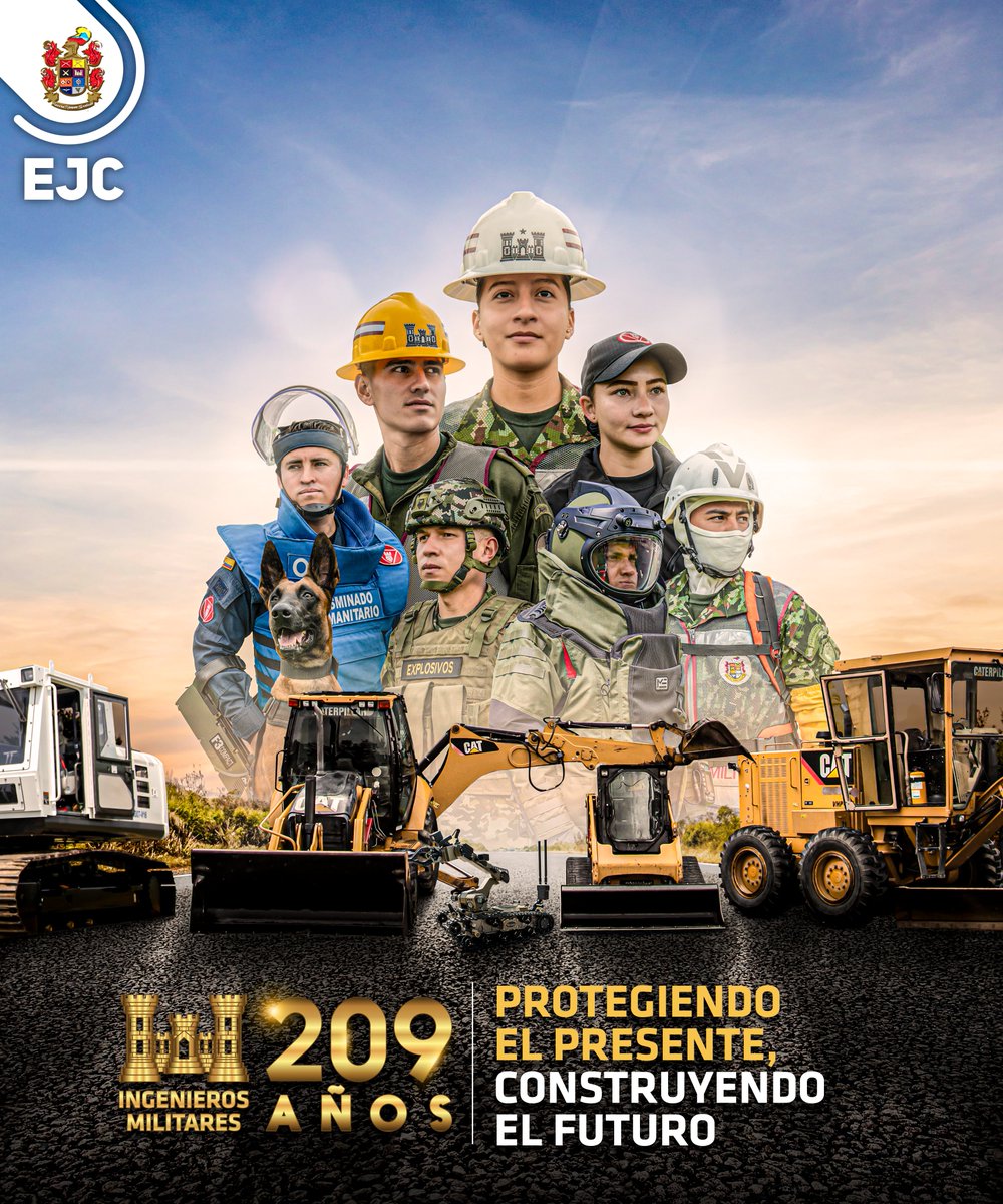 Ejercito_Div4's tweet photo. Los @Ingenieros_EJC son hombres y mujeres altamente entrenados que día a día ponen al servicio de los colombianos sus capacidades diferenciales para llevar progreso a lo largo y ancho del territorio nacional.
#SoldadoEsServicioSocial
#IngenierosMilitares209Años https://t.co/kCUp24xa2P