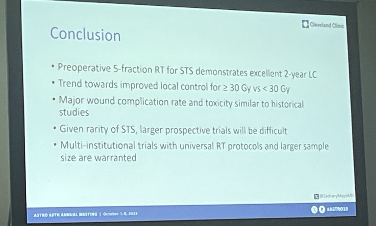Shauna Campbell, DO (@shaunaradonc) on Twitter photo Another great job by <a href="/ZacharyMayoMD/">Zachary Mayo</a> on hypofractionated RT for soft tissue sarcoma. Meta analysis shows encouraging g results with excellent LC and acceptable rates of toxicity. <a href="/CancerConnector/">Jake Scott</a> <a href="/CShahMD/">Chirag Shah</a> Another great job by <a href="/ZacharyMayoMD/">Zachary Mayo</a> on hypofractionated RT for soft tissue sarcoma. Meta analysis shows encouraging g results with excellent LC and acceptable rates of toxicity. <a href="/CancerConnector/">Jake Scott</a> <a href="/CShahMD/">Chirag Shah</a>