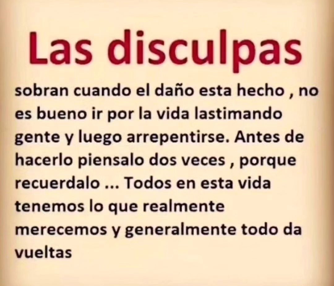 LAS DISCULPAS: