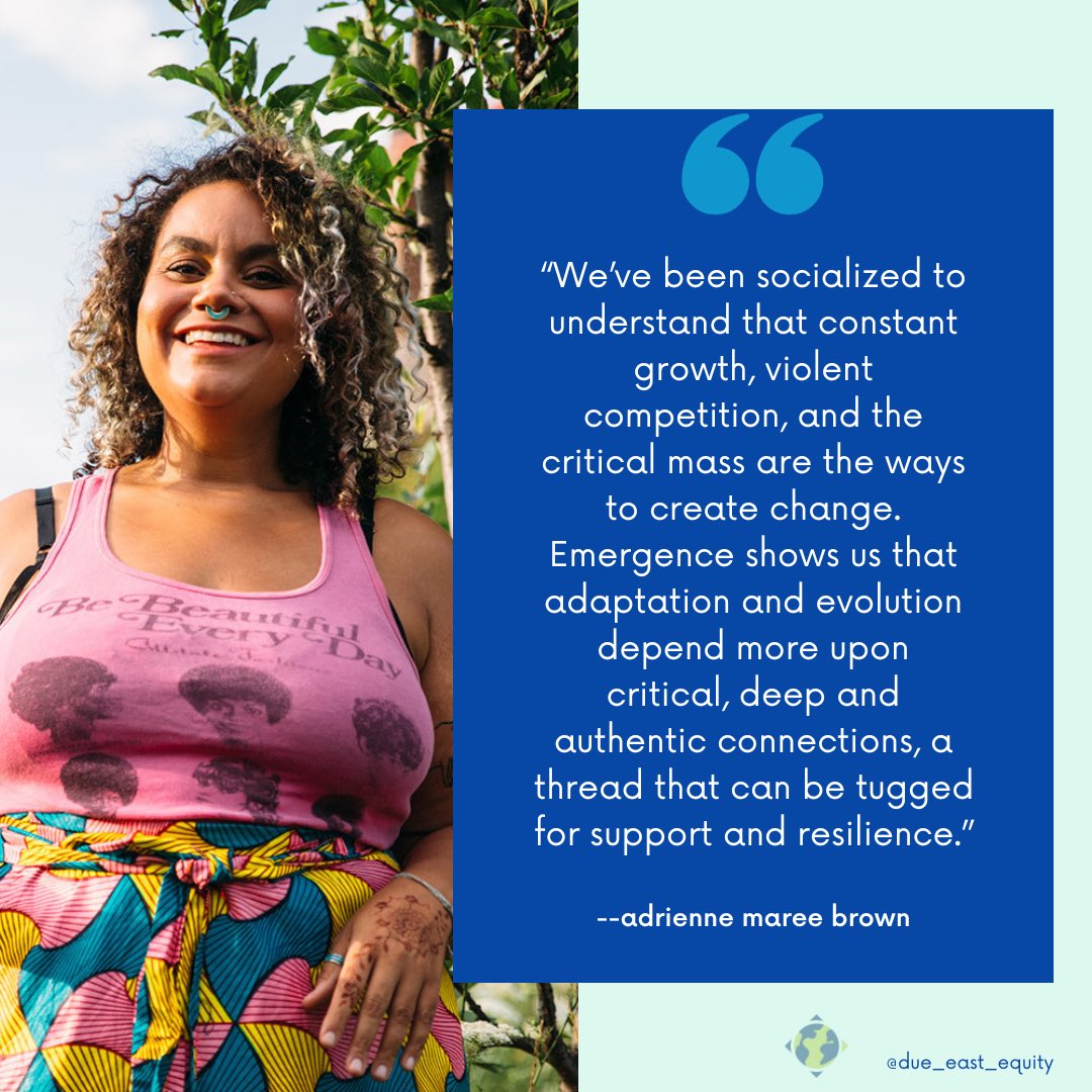 In times of change for you, which connections do you lean on for support and resilience? How do you create and cultivate those critical, authentic connections? Thank you for the reminder (and the language!), @adriennemaree 💚

#educationalequity #antiracism