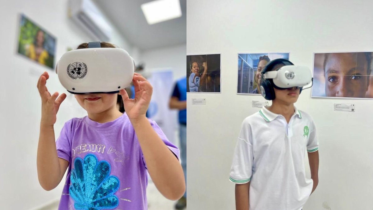 MisionONUCol's tweet photo. En Agua de Dios, Cundinamarca, compartimos con la comunidad, en especial niños, niñas y jóvenes, nuestra experiencia de realidad virtual #PathwaysColombia en el marco de la conmemoración del #DíaInternacionalDeLaPaz con @PnudColombia, más caminata y actividades culturales. 🧵 https://t.co/yfzlKHVRqv