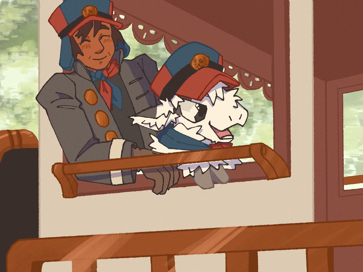 bepotelkh's tweet photo. Choo Choooo! 🚂 (art by @nopalrabbit ) https://t.co/lTnL704A4X
