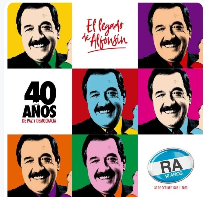 gustavovaldesok's tweet photo. La @UCRNacional presentó la campaña “El legado de Alfonsín. 40 años de paz y democracia” que, durante todo octubre y con diferentes actividades, conmemorará el triunfo de Raúl Alfonsín en las elecciones presidenciales de 1983 y, con ello, la restauración del orden constitucional. https://t.co/r0p7EgFYTK