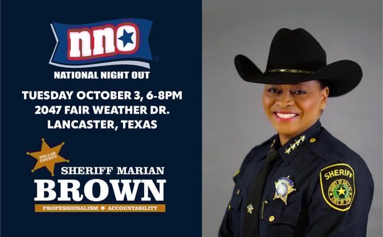 NobleDallas2's tweet photo. GNTX Chapter members supported National Night Out with Sheriff Brown and the Dallas County Sheriff’s Department https://t.co/6COZ1e5v8a