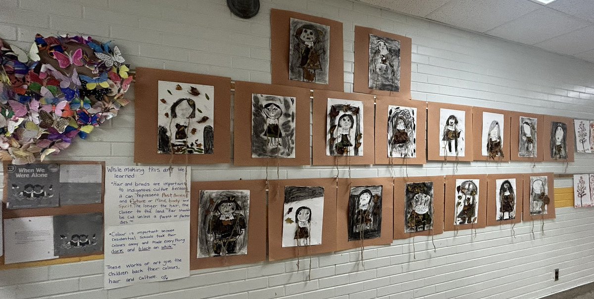 Blown away by the intent and empathy my students offered in their words, actions and art today while exploring different elements and cultural connections within When We Were Alone. 
Here is a glimpse of what they described as “giving the children back their colour and culture”.