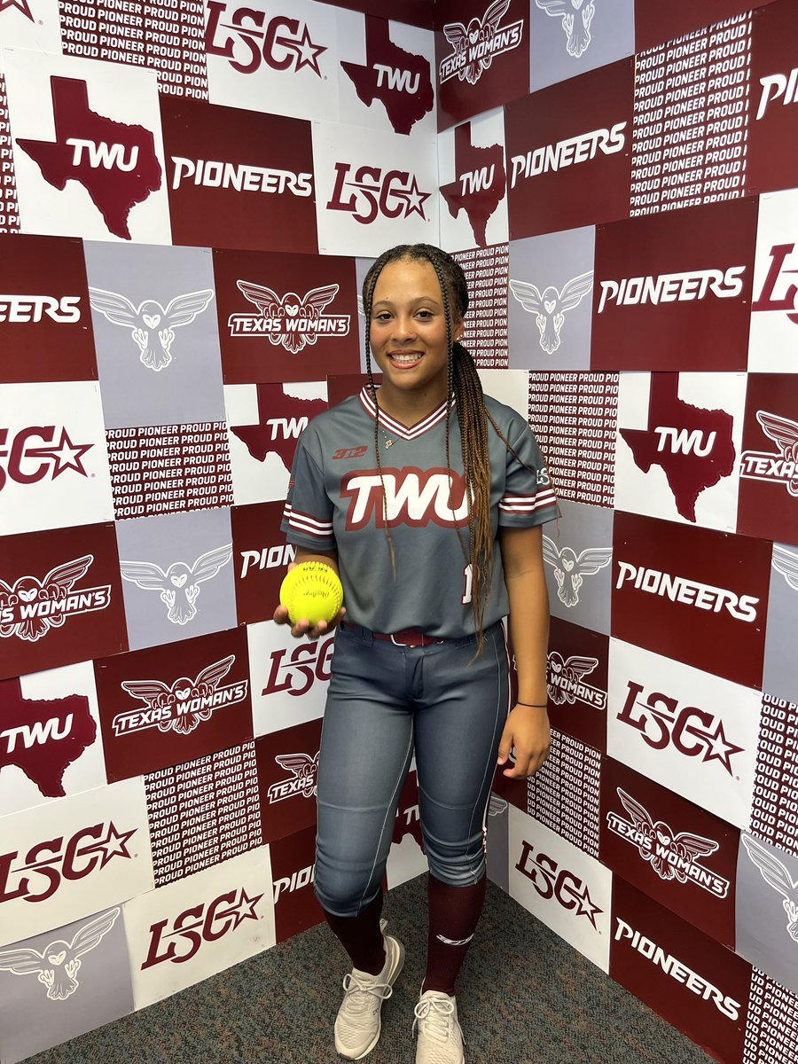 I had a great visit at TWU yesterday. @Coach_McNutt thank you for making me feel at home. Really love how you care about your players. @TWUSoftball players and staff, thank you for being so welcoming. 

#PioneerPride