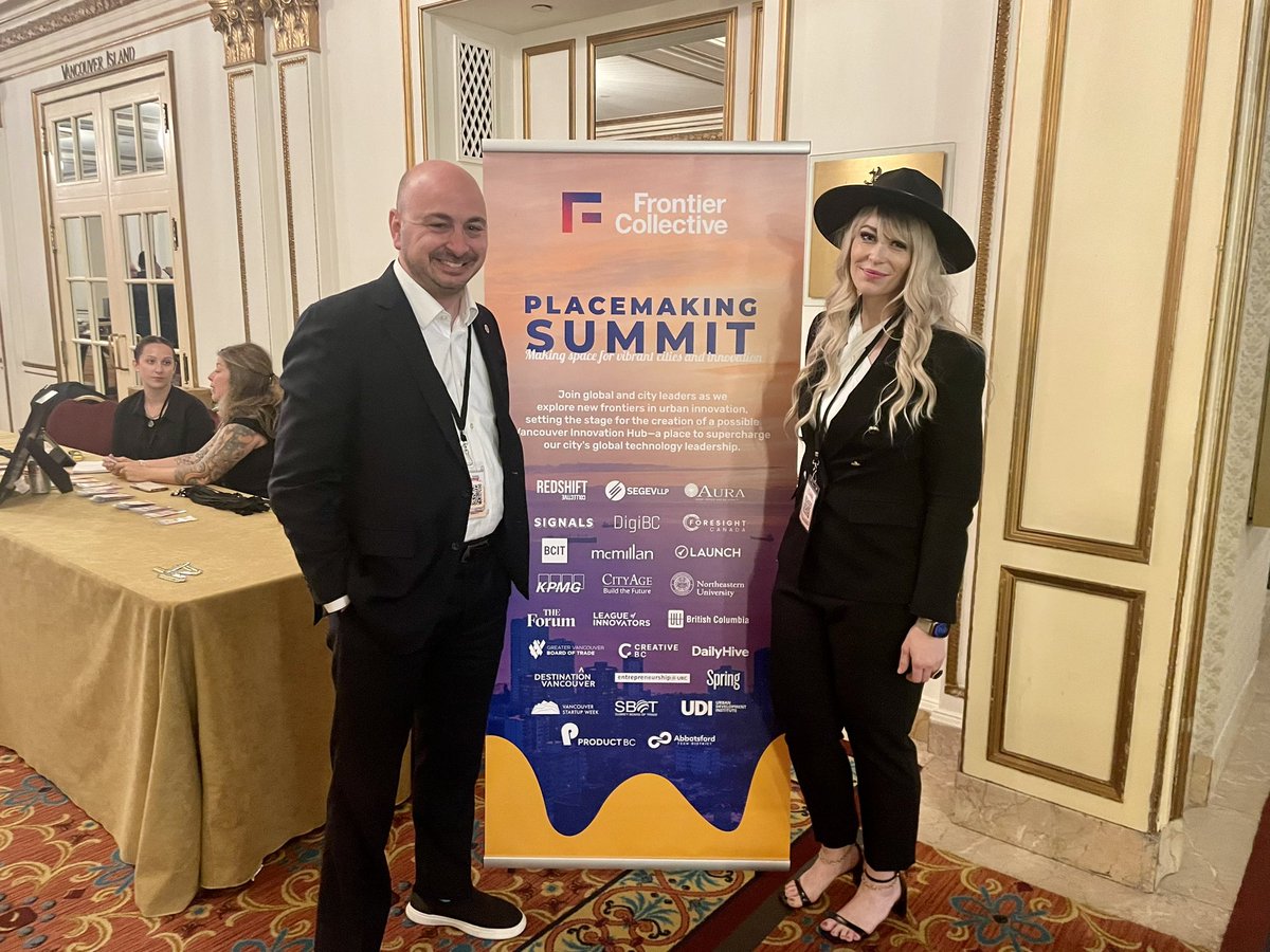 Great times at <a href="/FrontierBC/">Frontier Collective</a> #PlaceMakingSummit today with my friend <a href="/KLinked/">Kassandra M. Linklater</a>. I am glad I got the chance to introduce a message from <a href="/BrendaBaileyBC/">Brenda Bailey</a> &amp; a stimulating panel while talking about innovative projects in the #Jewish community like <a href="/jfsvancouver/">JFS Vancouver</a> The Kitchen &amp; <a href="/JWestNow/">JWest</a>.