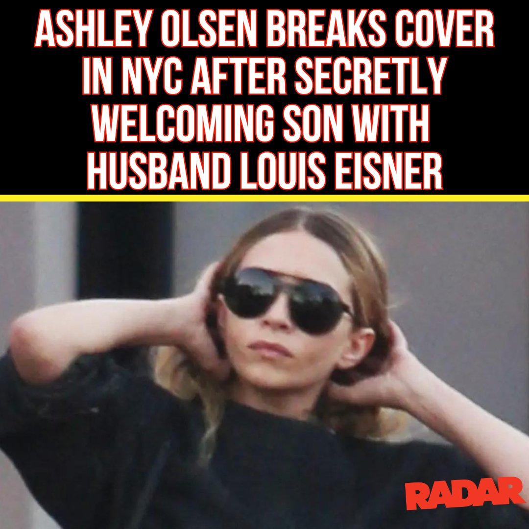 radar_online's tweet image. There she is! ✨ Former child star #AshleyOlsen kept a low profile while stepping out for the first time since she secretly welcomed her son, Otto. 
(📸: MEGA) ow.ly/OJUk50PSIwU