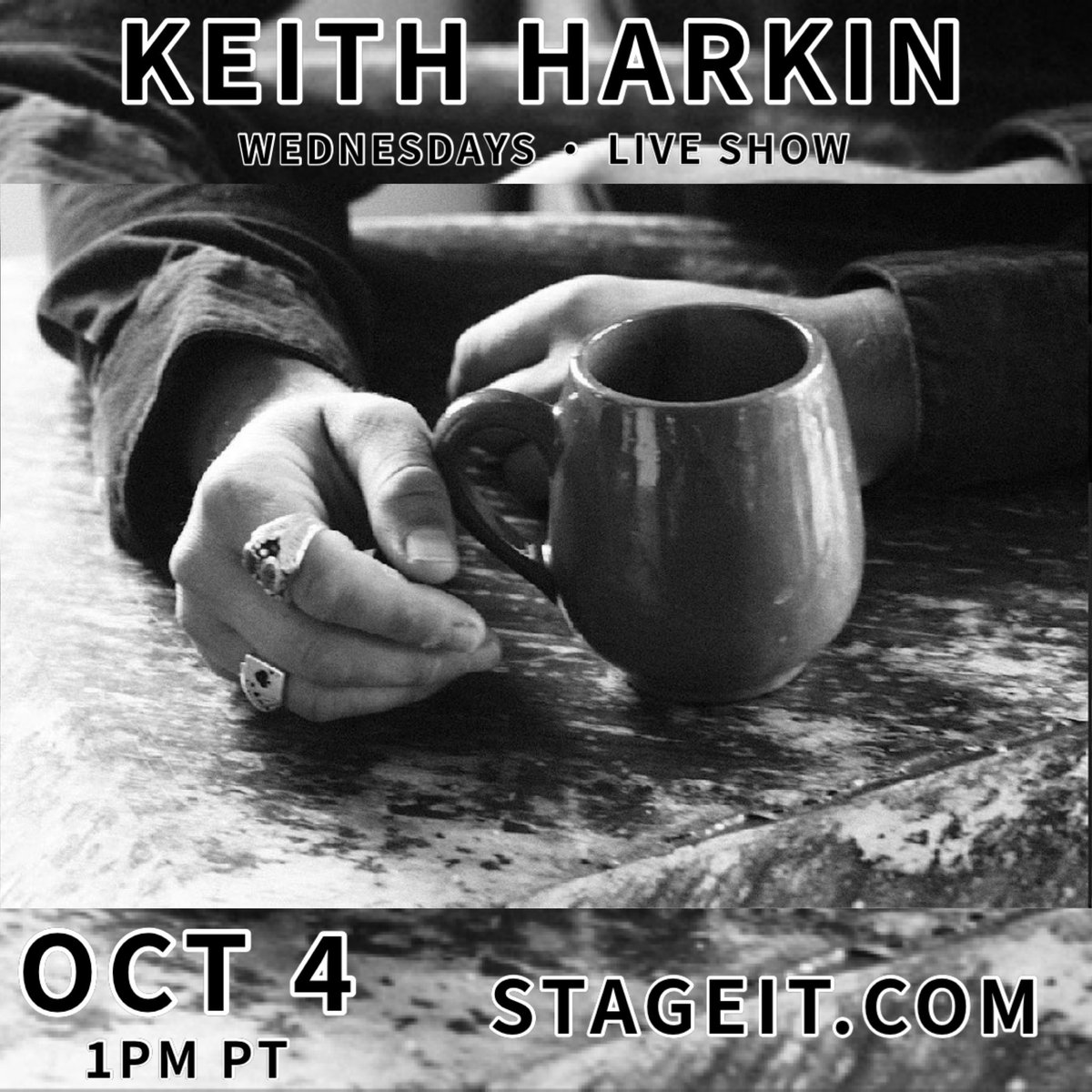 KeithHarkinTeam's tweet photo. @keithharkin ON @Stageit 
Wednesdays LIVE from the house! 
OCT 4 @ 1PM PT 
LINK: https://t.co/4E3RFjhhob
#ListenToKEITHHARKIN https://t.co/f3a7ldAd1h