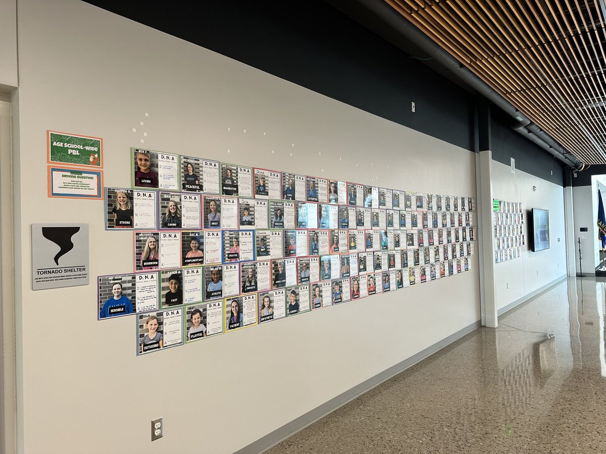 Our school family launched our first school-wide PBL!  Our final product is proudly displayed in the Heart!  💚💙 <a href="/AGEGuffey/">Erin Guffey</a>