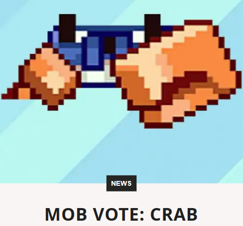 JeremyJeracraft's tweet photo. New Minecraft Mob Just in! Allows you to place blocks from further away, seems like a handy tool for builders! What you guys think? #Minecraft #Mobvote #MinecraftCrab #Minecraftlive https://t.co/zuvuNJTLxp