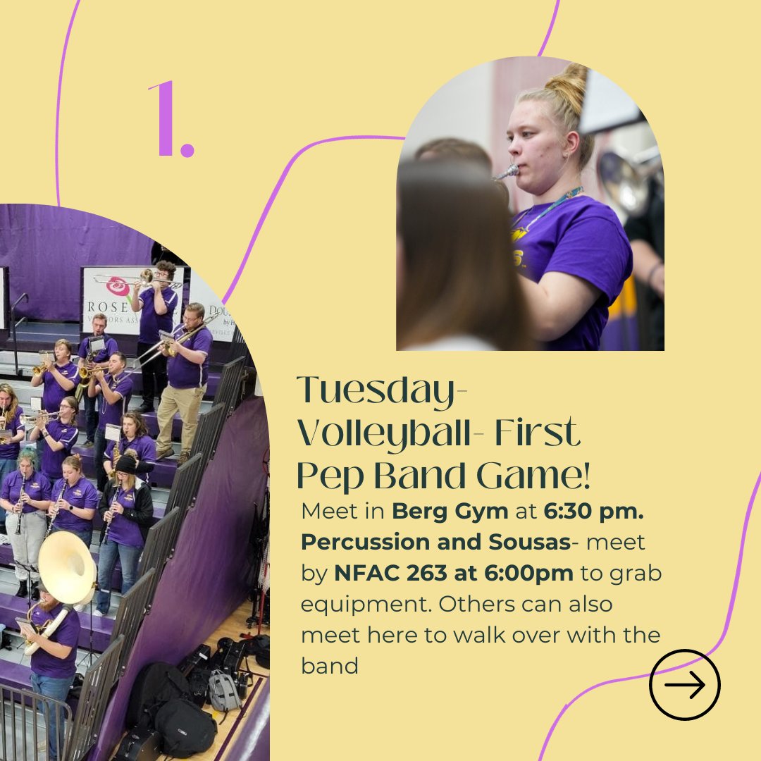 uwsppepband's tweet photo. Events this week!! We can't wait to see you there!! https://t.co/OmeUS9ttKV