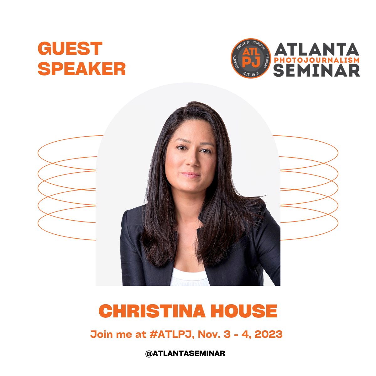 Meet #ATLPJ 2023 Speaker Christina House View her bio and plan to attend The Seminar Nov. 3-4 photojournalism.org/2023-speakers