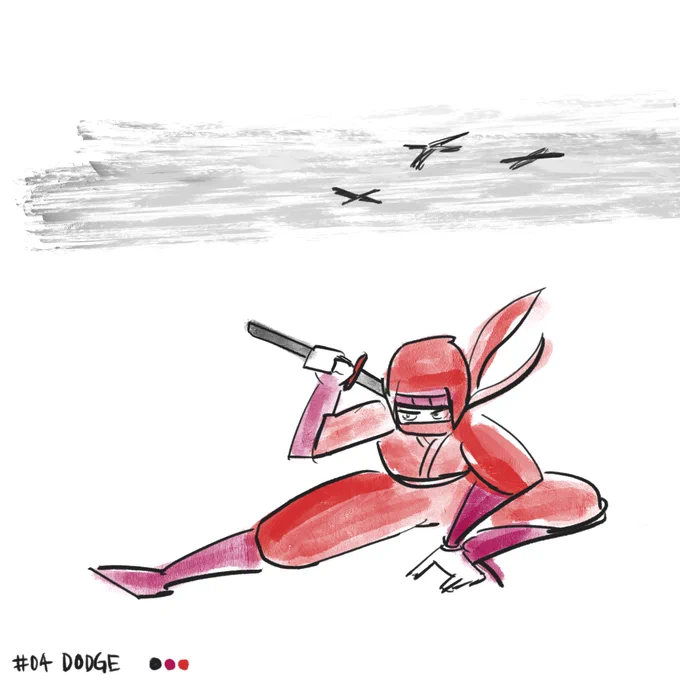 #inktober2023 Day04 回避 