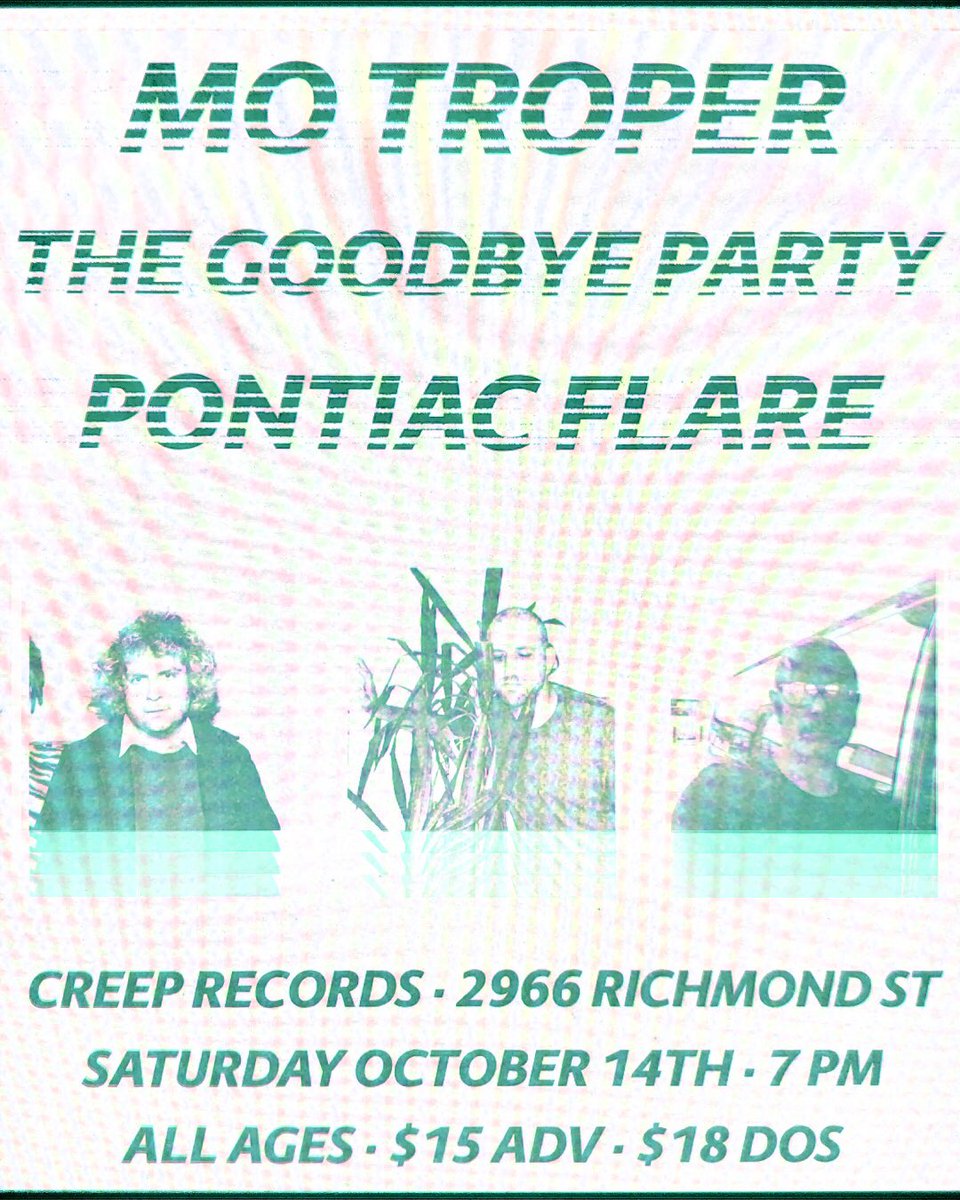 updated poster for the show on 10/14 to reflect the fact that it is all ages and costs money