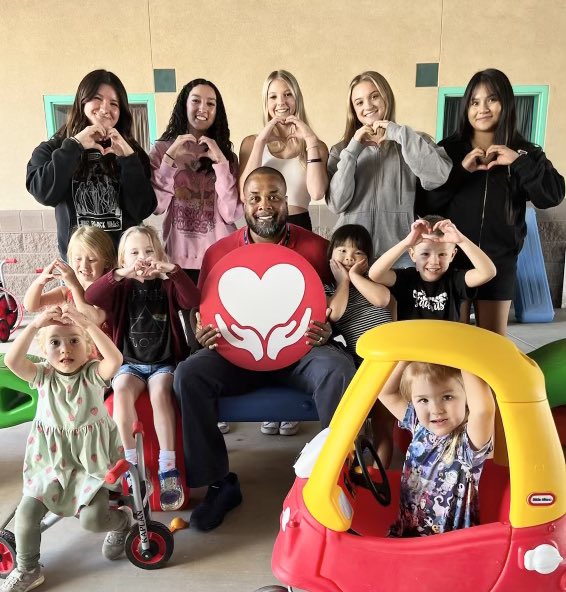 drojenkins's tweet photo. October is Caring Month in our district. Kicking it off with my Imagine Preschool kids and some of our Early Childhood Education students. https://t.co/kDjURkkWWb