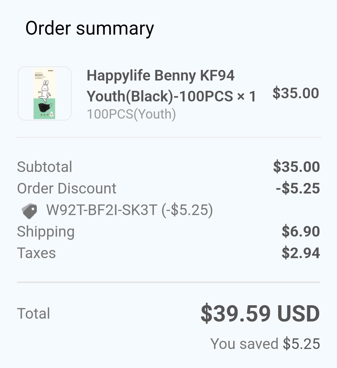 Thanks to your donations so far we were able to purchase 100 kids size KF94s! We still need another $60 to meet our goal for more adult size N95s and bags to distribute them.