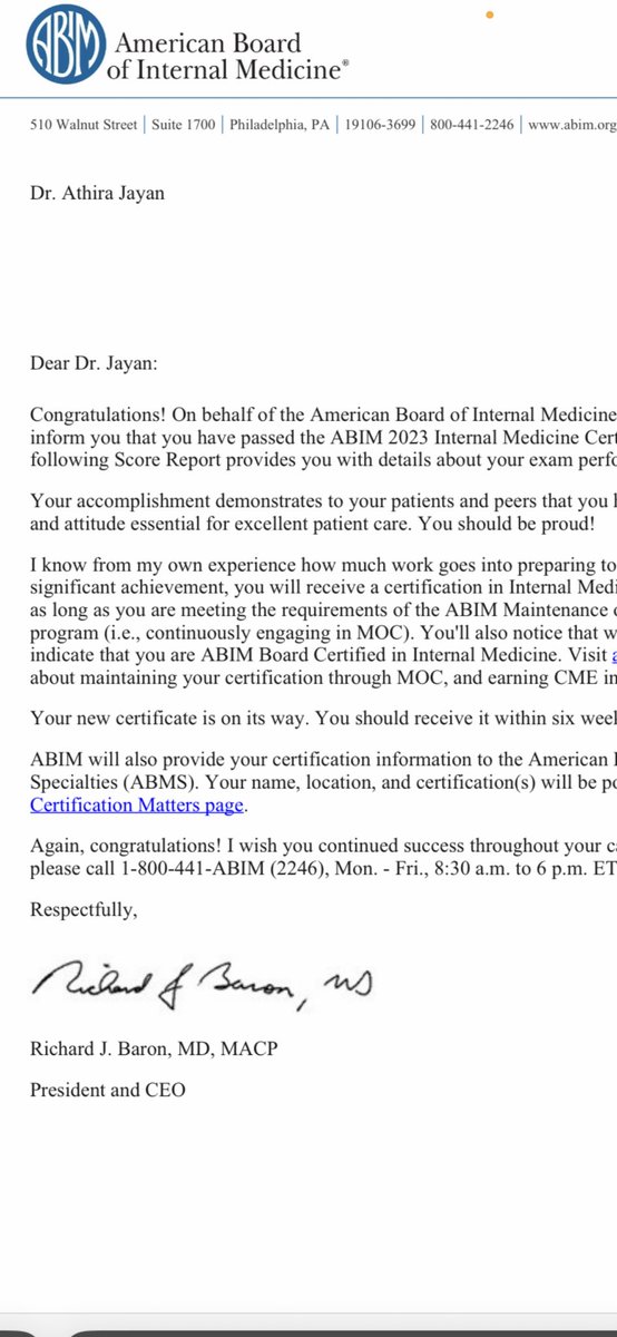 It’s official! So excited to have passed my #ABIM Internal Medicine Boards. Excited for the next chapter which will be Heme/Onc fellowship. #MedTwitter