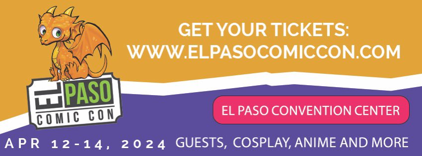 BastetPromotio1's tweet photo. Tickets for @ElPasoComicCon 2024 are on sale!! 🥳💥 use our link to secure your passes today! 🐉

🎟️ https://t.co/t3wYx3fUHr 🎟️

#BastetPromotions #ElPasoComicCon #ElPasoComicCon2024 #EPCON #EPCON2024 #Anime #AnimeCon #ComicCon #ComicCon2024 #Cosplay #CosplayCon #CosplayCon2024 https://t.co/RmH1aj1nfe