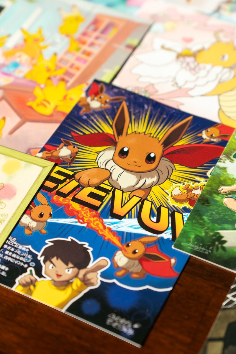 pkm_jp's tweet photo. So happy to have collected all the #my151 postcards. 😍 The my151 postcard campaign in 2019 had fans tweet their favorite pokemon memories. 16 of these were then drawn each by different artists. https://t.co/Z9N6LnAr7e