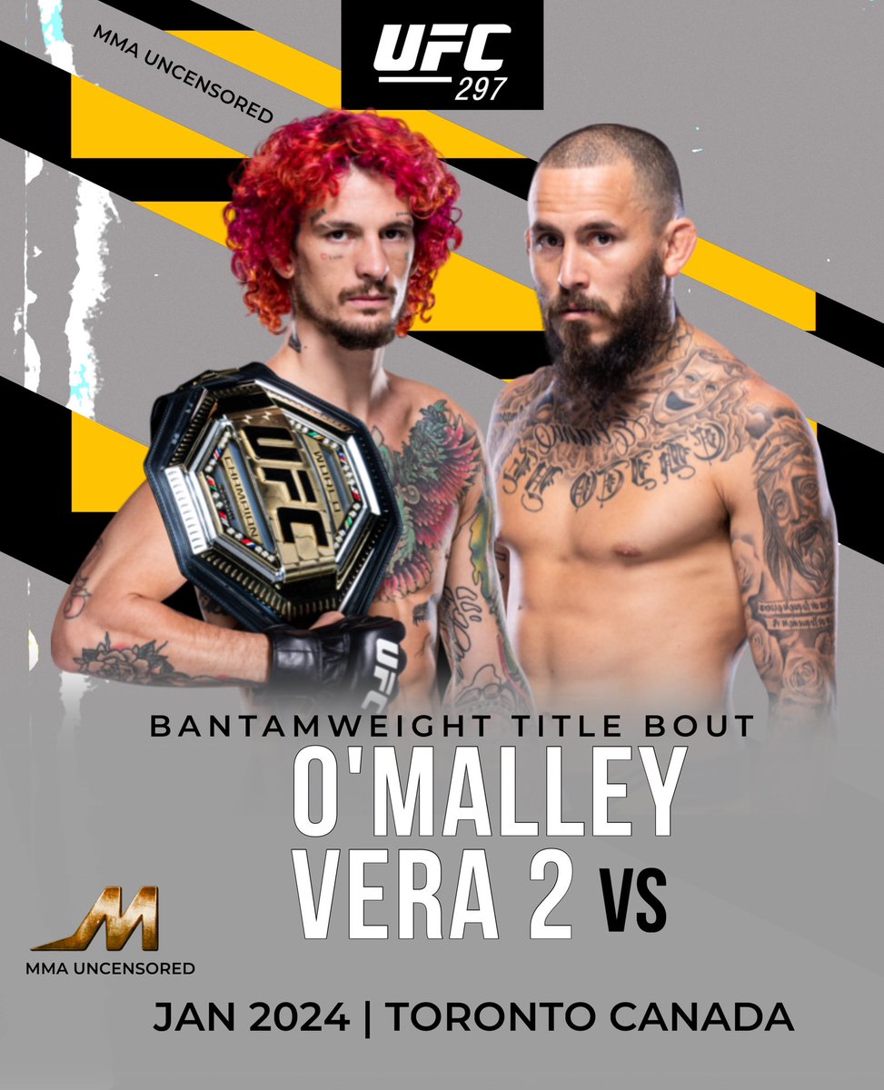 Sean O’Malley vs Chito Vera 2 bantamweight title bout targeted for #UFC 297 in Toronto.