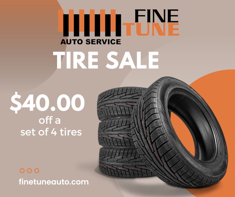 Roll in for unbeatable deals on tires! 🚗 Keep your journey smooth and safe. finetuneauto.com/services/tire-… #TireDiscounts #hobart #lansing