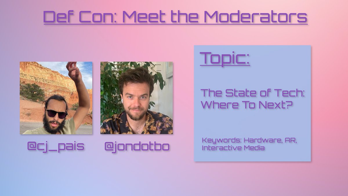 We've got a dual moderator discussion from <a href="/cj_pais/">cj</a> and <a href="/jondotbo/">Jon Bo</a> examining the crossroads of present-day hardware and software: how we got here, the distinctive features, and where to next?

We've got a full boat of attendees, tomorrow at Betaworks!