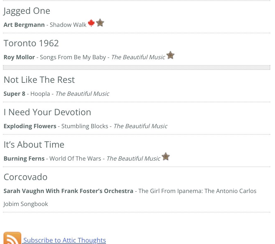 Dick Altavista (@dickaltavista) on Twitter photo Coming up <a href="/CKCUFM/">CKCU 93.1 FM</a> at 11pmEST it’s Attic Thoughts.
93.1fm in Ottawa
Streaming live and ON DEMAND cod.ckcufm.com/programs/589/6…
<a href="/roypetermoller/">Roy Møller</a> <a href="/mariel_buckley/">Mariel Buckley</a> <a href="/lmariejackson74/">Lynn Jackson</a> <a href="/lynnehanson/">Lynne Hanson</a> <a href="/JustineVmusic/">Justine Vandergrift</a> @ChrisStaig <a href="/nobromusic/">NOBRO</a> @mandthespanks <a href="/burningferns/">Burning Ferns</a> <a href="/SUPER_8_music/">SUPER 8</a> Coming up <a href="/CKCUFM/">CKCU 93.1 FM</a> at 11pmEST it’s Attic Thoughts.
93.1fm in Ottawa
Streaming live and ON DEMAND cod.ckcufm.com/programs/589/6…
<a href="/roypetermoller/">Roy Møller</a> <a href="/mariel_buckley/">Mariel Buckley</a> <a href="/lmariejackson74/">Lynn Jackson</a> <a href="/lynnehanson/">Lynne Hanson</a> <a href="/JustineVmusic/">Justine Vandergrift</a> @ChrisStaig <a href="/nobromusic/">NOBRO</a> @mandthespanks <a href="/burningferns/">Burning Ferns</a> <a href="/SUPER_8_music/">SUPER 8</a>