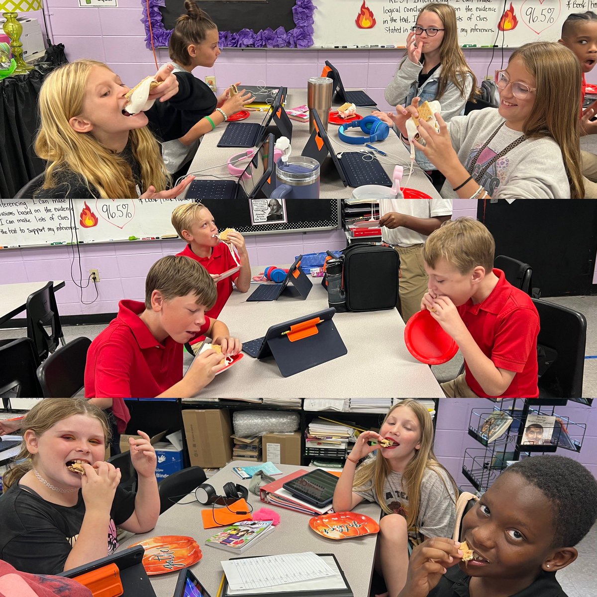 SheaLeake's tweet photo. Making connections with our literature through experiences. #smores #westisbest #LCSDexcellence #meansmorehere https://t.co/MWspioqJhc