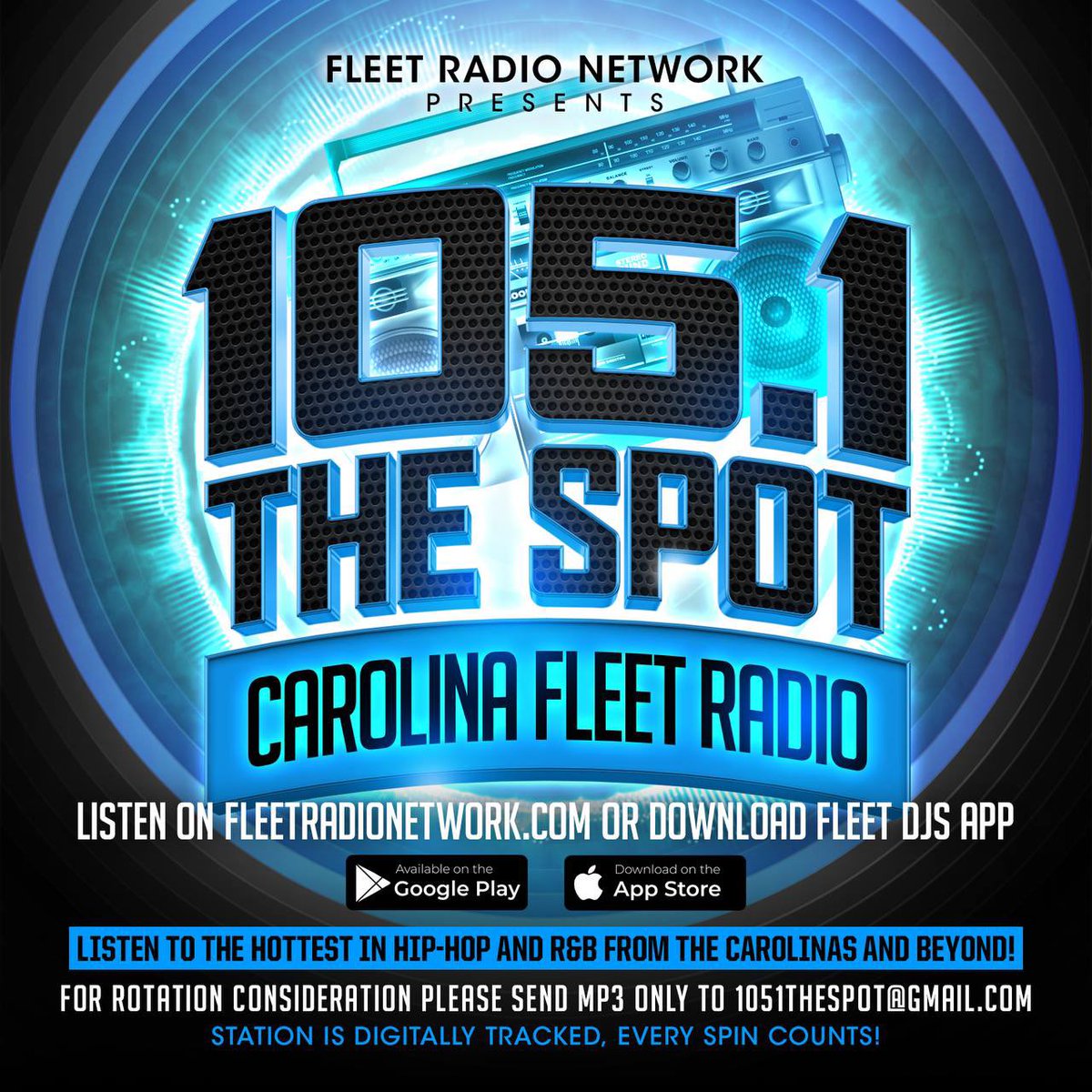 The Carolinas got a new dope radio station playing the hottest new hip hop and r&b with dope throwbacks and indie music @1051thespotradio on the fleetradionetwork app