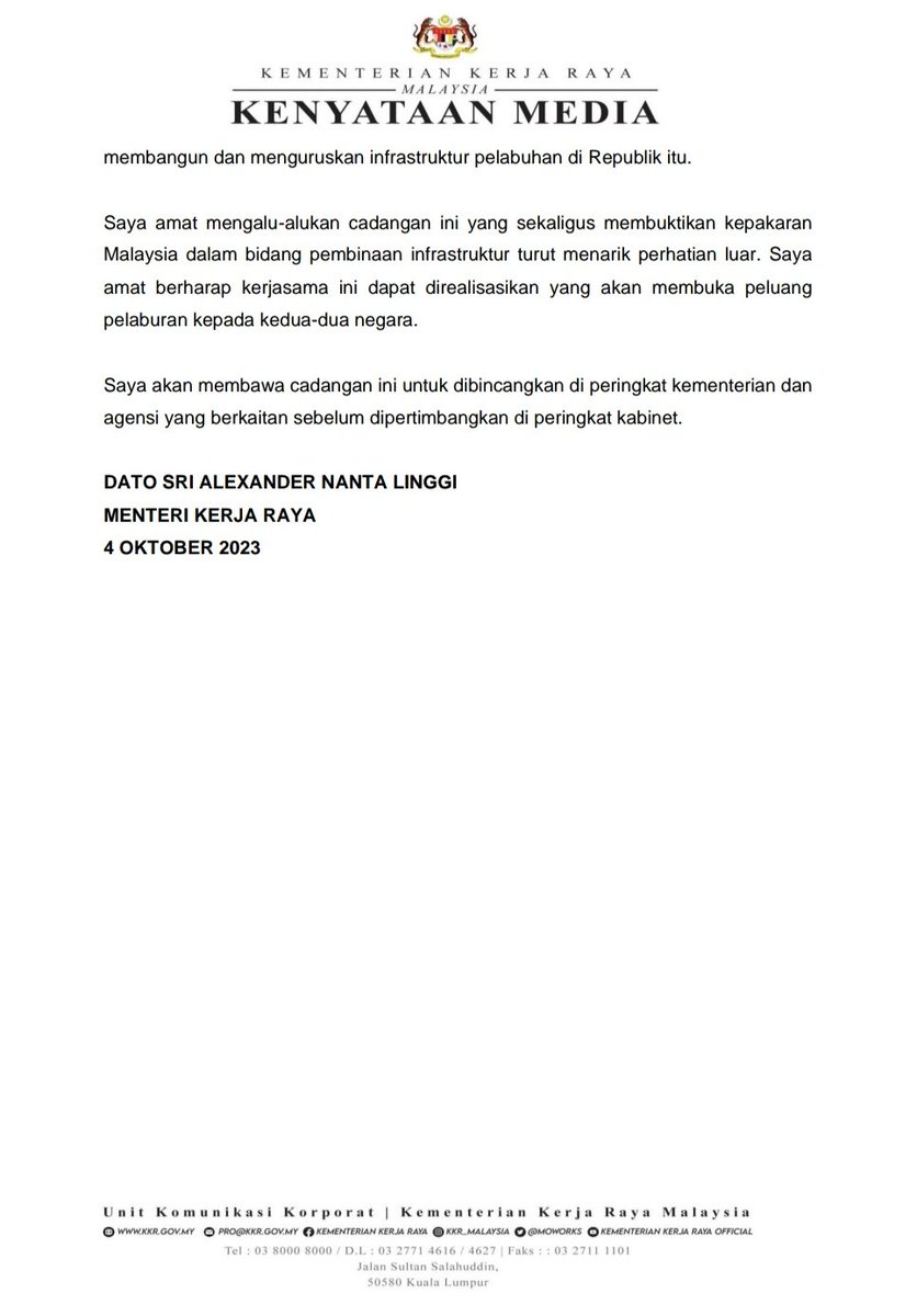 moworksmy's tweet photo. Malaysia Perkukuh Kerjasama Strategik Bersama Arab Saudi Dan Kazakhstan Dalam Sektor Infrastruktur, Keselamatan Dan Penyelenggaraan Jalan Raya. https://t.co/y5Wwvd0oLQ