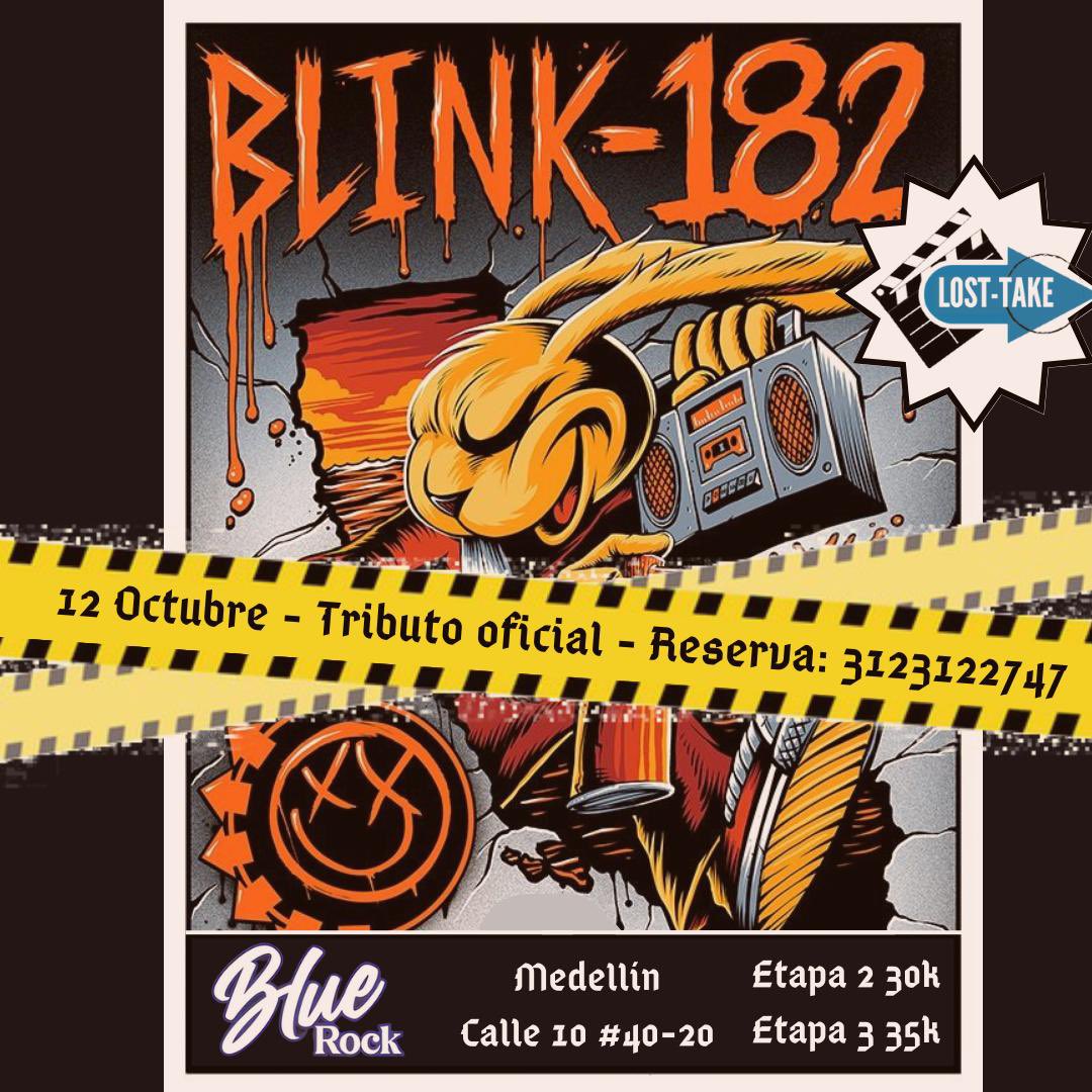 musictrendscol's tweet photo. #Recomendado:  Los tesos de LOST-TAKE (banda tributo colombiana de Blink-182) celebran 2 años girando por todo el país con dos shows imperdibles 🔥☠️🔥 

• Bogotá: Octubre 6 - The Grange Bar Records 
• Medellín: Octubre 12 - Blue Rock

En ambos shows tendremos la oportunidad de disfrutar de los más grandes éxitos de Blink-182, pero también de sus recientes estrenos 🙌🏻

Reservas al 3008981265 (Bogotá) y 3123122747 (Medellín) 📞